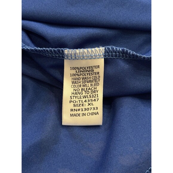 UMGEE Dress Women Size XL Blue Multi Floral Flutter Sleeve Bloomcore Boho - Picture 8 of 8